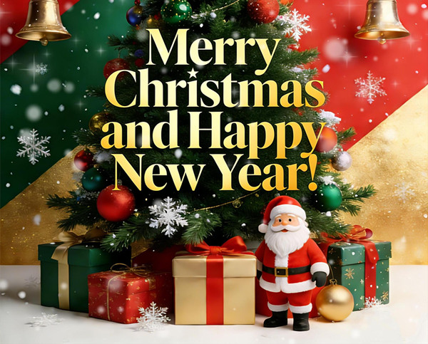 تبریک تعطیلات: کریسمس مبارک و سال نو مبارک!